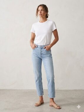 AGOLDE Riley High Rise Straight Crop Jeans Size 30